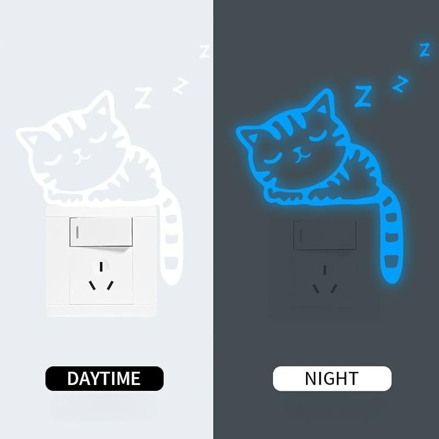 ADESIVO DE INTERRUPTOR AZUL  GATO