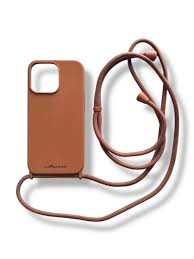 CAPA IPHONE  COM FITA CASTANHO E CREME