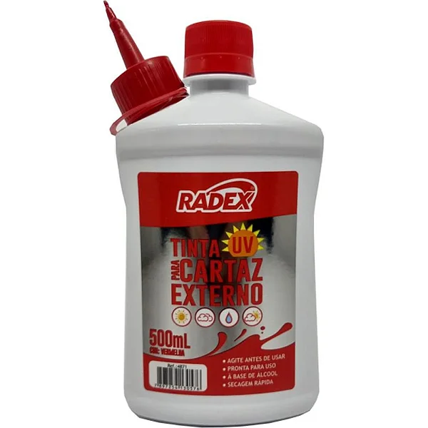 PINTURA 500ML DE CARTAZ VERMELHO