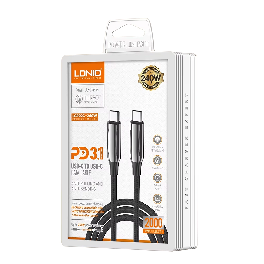 CABO LDNIO USB PARA USB-C 2MT GREY