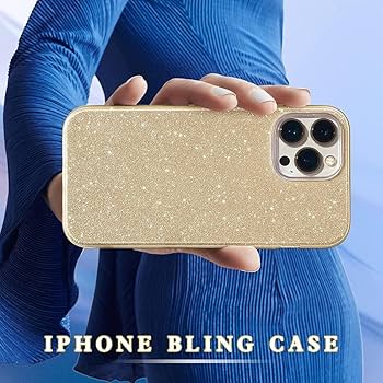 CAPA DE IPHONE 15 PRO DOURADA COM EFEITOS DE ESTRELAS