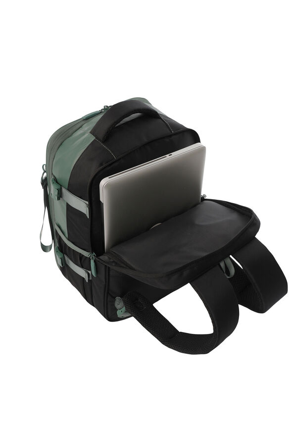 MOCHILA CINZA VERDE CTTS