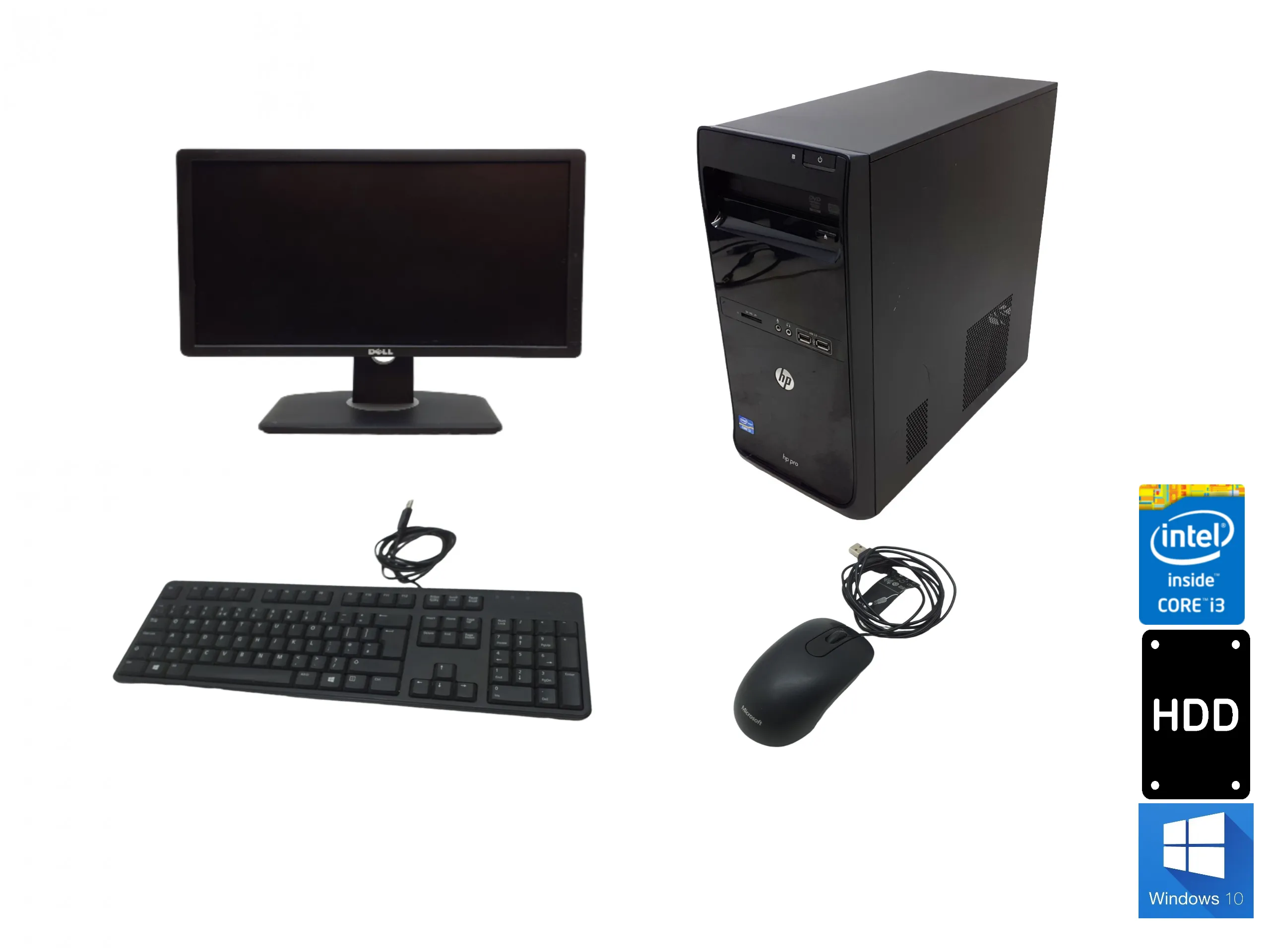 COMPUTADOR DE MESA HP COR I3 RAM 4 GB HD 500GB SSD