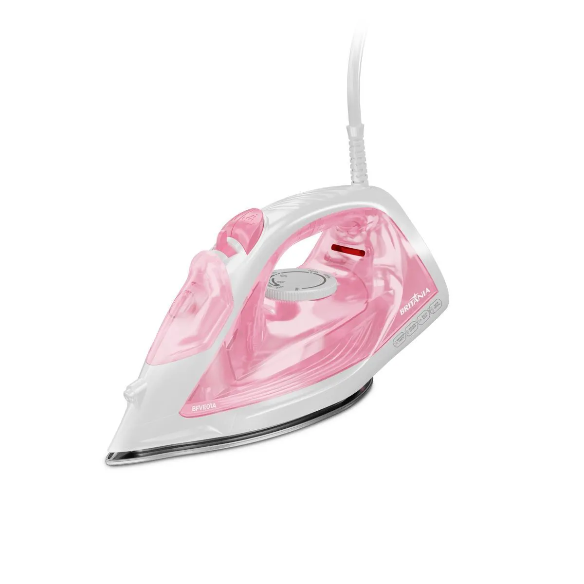 FERRO DE ENGOMAR A VAPOR ROSA 