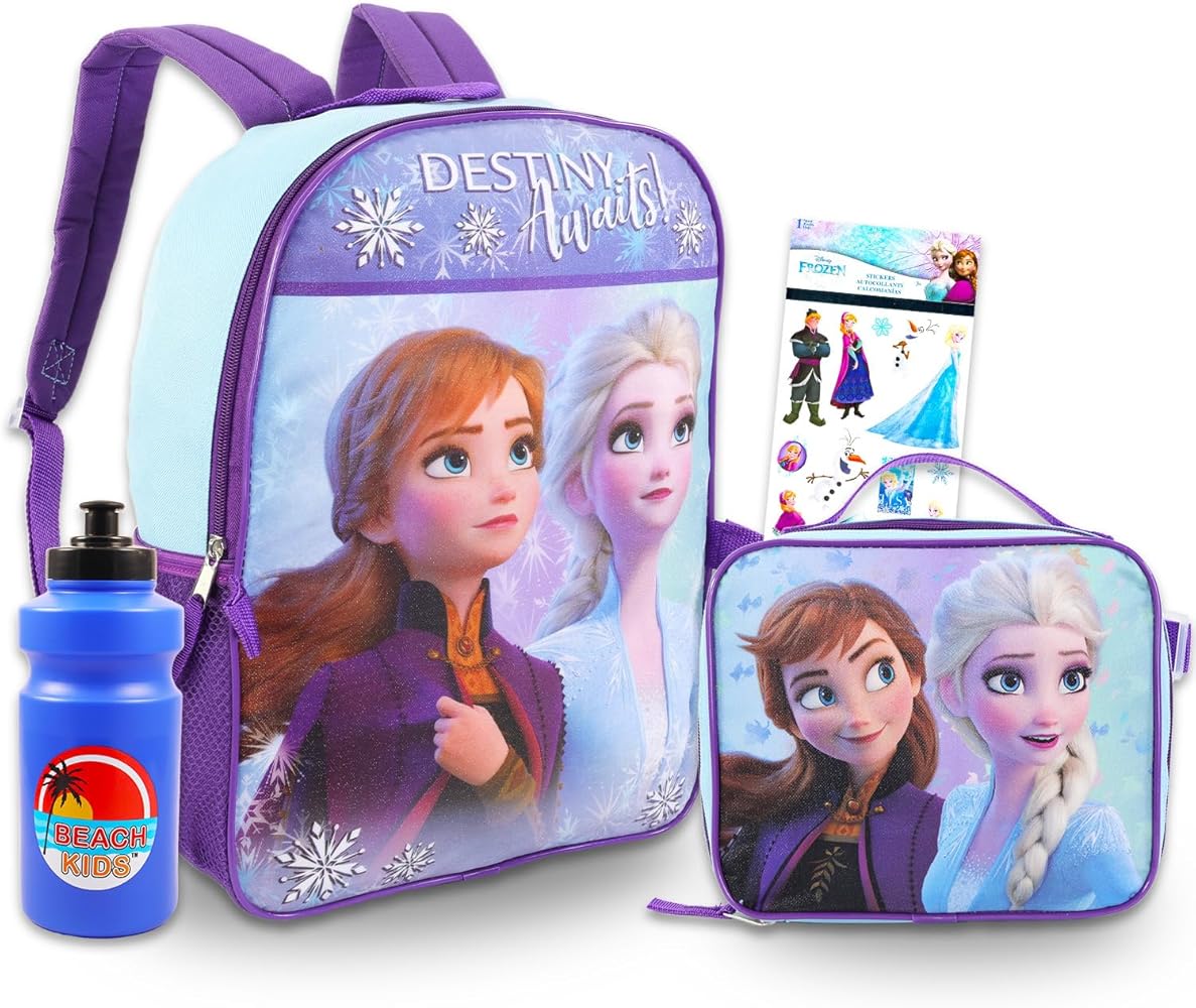 MOCHILA AZUL 3 PCS ANNA E ELSA