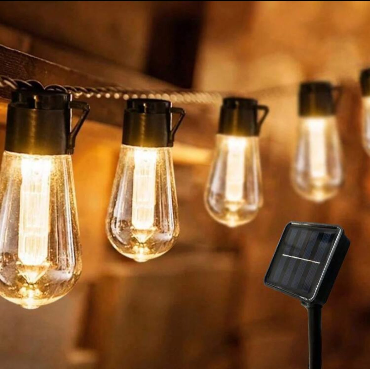 KIT DE LAMPADAS LED SOLAR A PROVA DE AGUA 20LAMPADAS